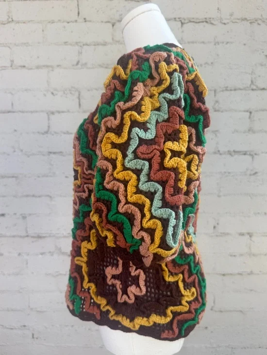 Ulla Johnson Kalila Top Fire Opal Crochet Short Sleeves Size PS (US 2-4) - Picture 8 of 16